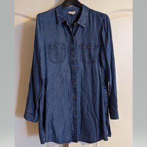 J. Jill denim button-up long sleeve tunic